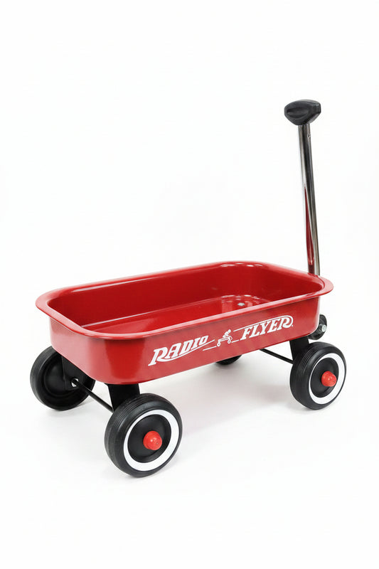Vintage Radio Flyer Miniature Metal Wagon 12 3/4" x 7 3/4" vt65