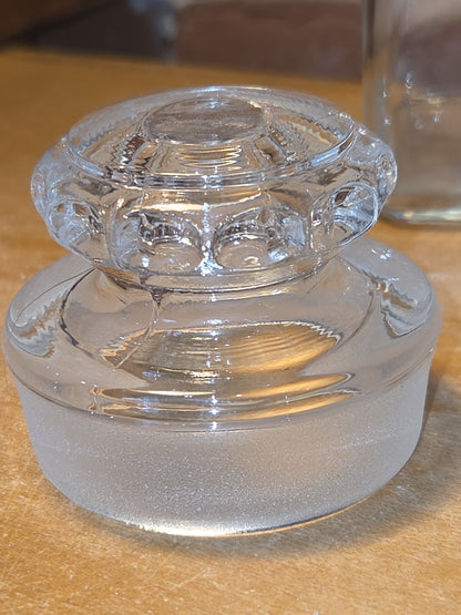 Anyique US Glass Dakota Clear Glass Square Container with Ground Polished Lid 4 1/2" sj4