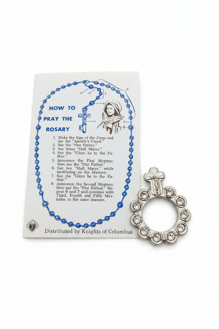 Vintage Rosary Ring and How to Pray the Rosary Booklet Knights of Columbus