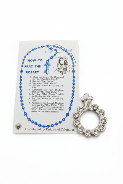 Vintage Rosary Ring and How to Pray the Rosary Booklet Knights of Columbus