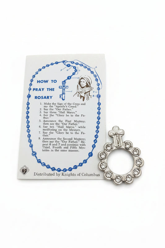 Vintage Rosary Ring and How to Pray the Rosary Booklet Knights of Columbus