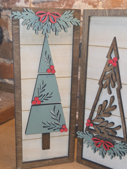 Trio Frame Decor Christmas Trees 10 1/2" tt74
