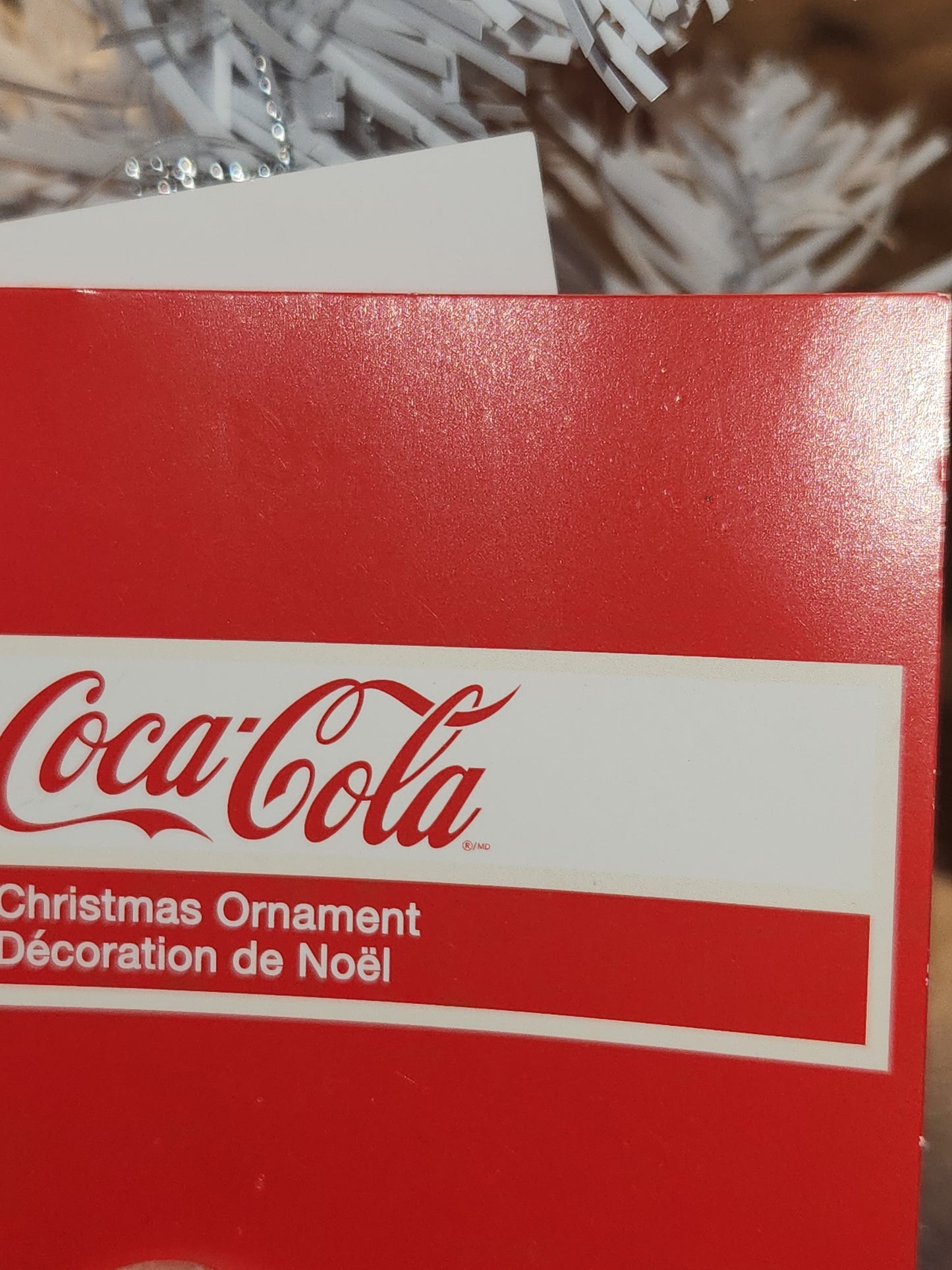 Coca-Cola Kurt Adler Sparkle Polar Bear Holding Coke Bottle Christmas Ornament cc675