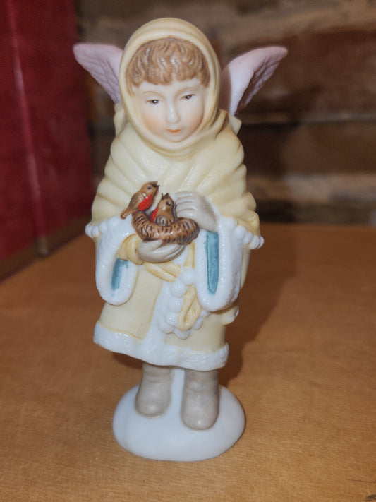 Vintage Hallmark Keepsake Porcelain Victorian Angel Friend Ornament 1997 HO14