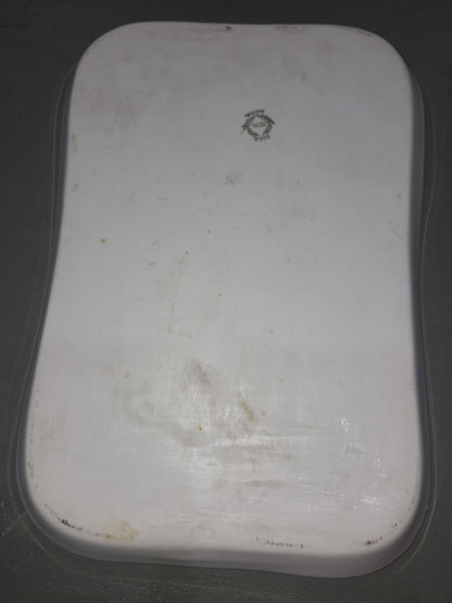 Vintage O. & E.G. Royal Austria White Porcelain Vanity Tray Hair Reciever Powder Jar vt7