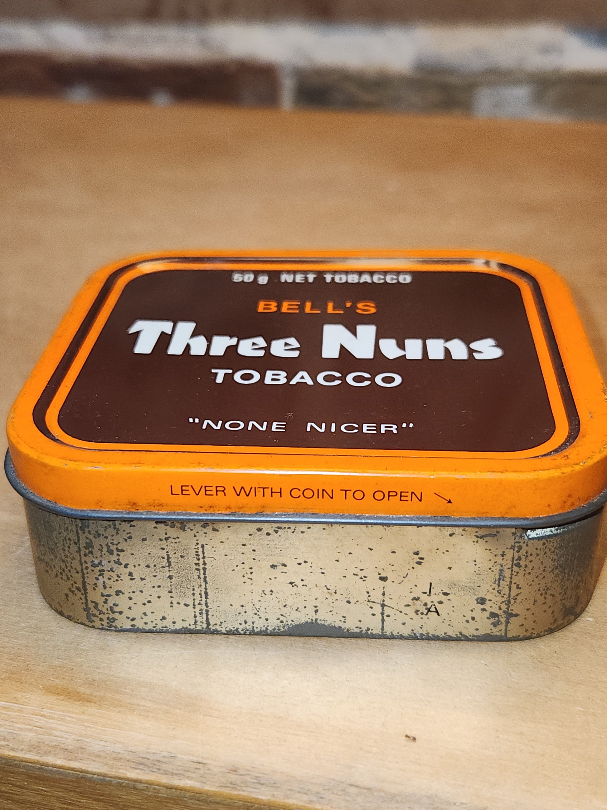 Vintage Bell's Three Nuns Tobacco Tin 50 g Empty NO Contents Glasgow tin014