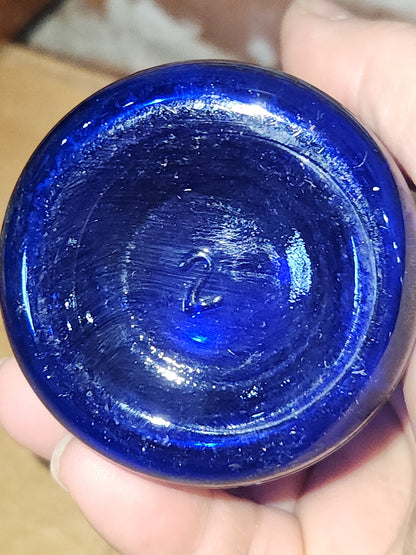 Vintage Medicine Bottle Cobalt Blue Glass vmb2