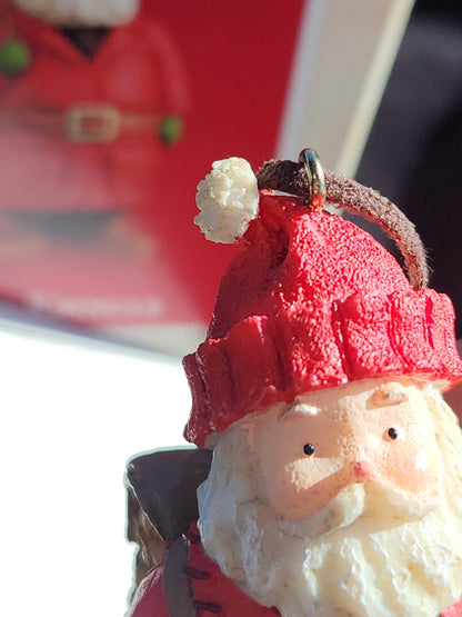 Vintage Hallmark Keepsake Ornament Kris Kringle Handcrafter 2003 Santa Backpack