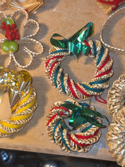 Vintage Wheat Ornaments Lot of 28 Hecho en Mexico vw8