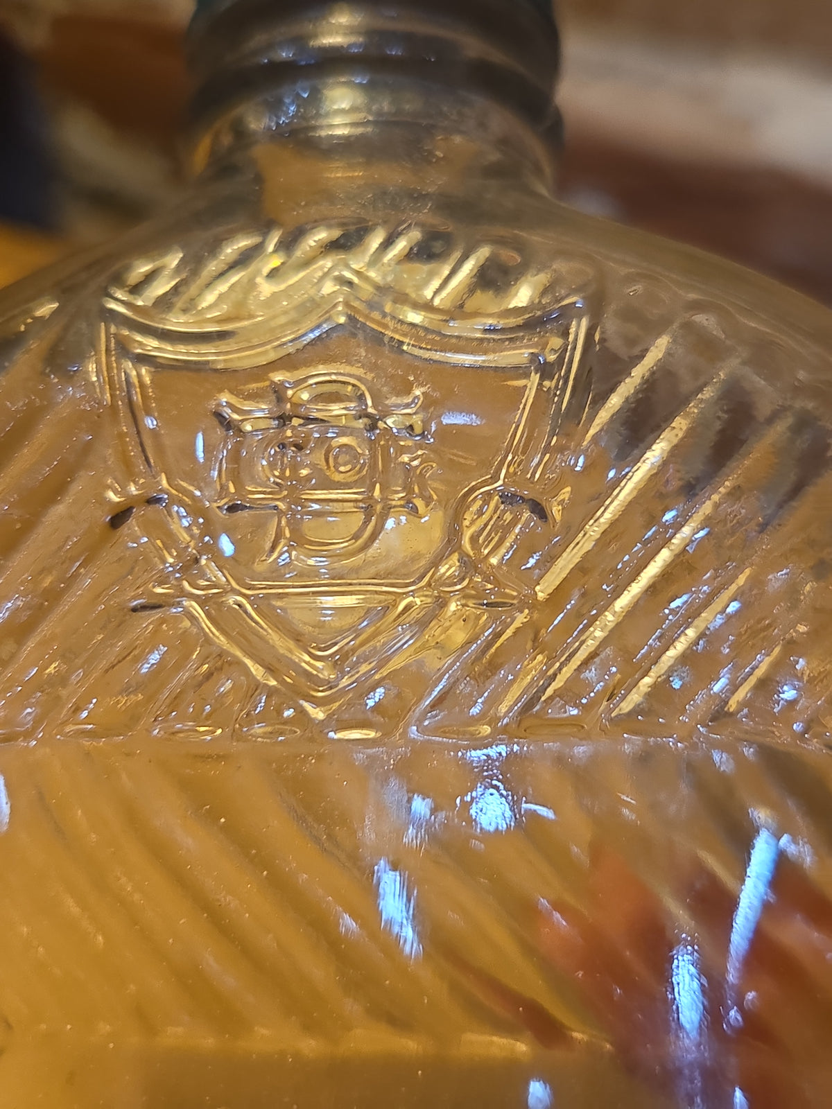 Vintage Liquor Bottle Glenmore Bourbon Clear Glass vlb2