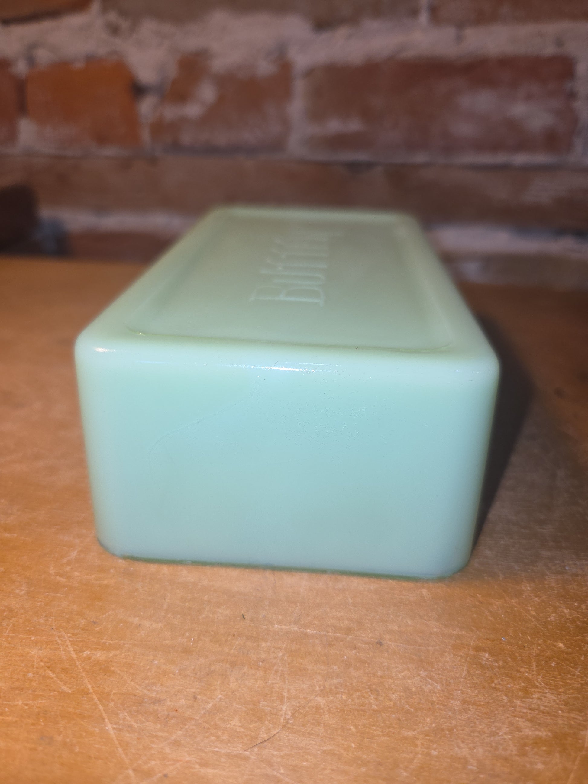Vintage Uranium Jadeite Jeannette Butter Cover Only AS IS Chips vug66