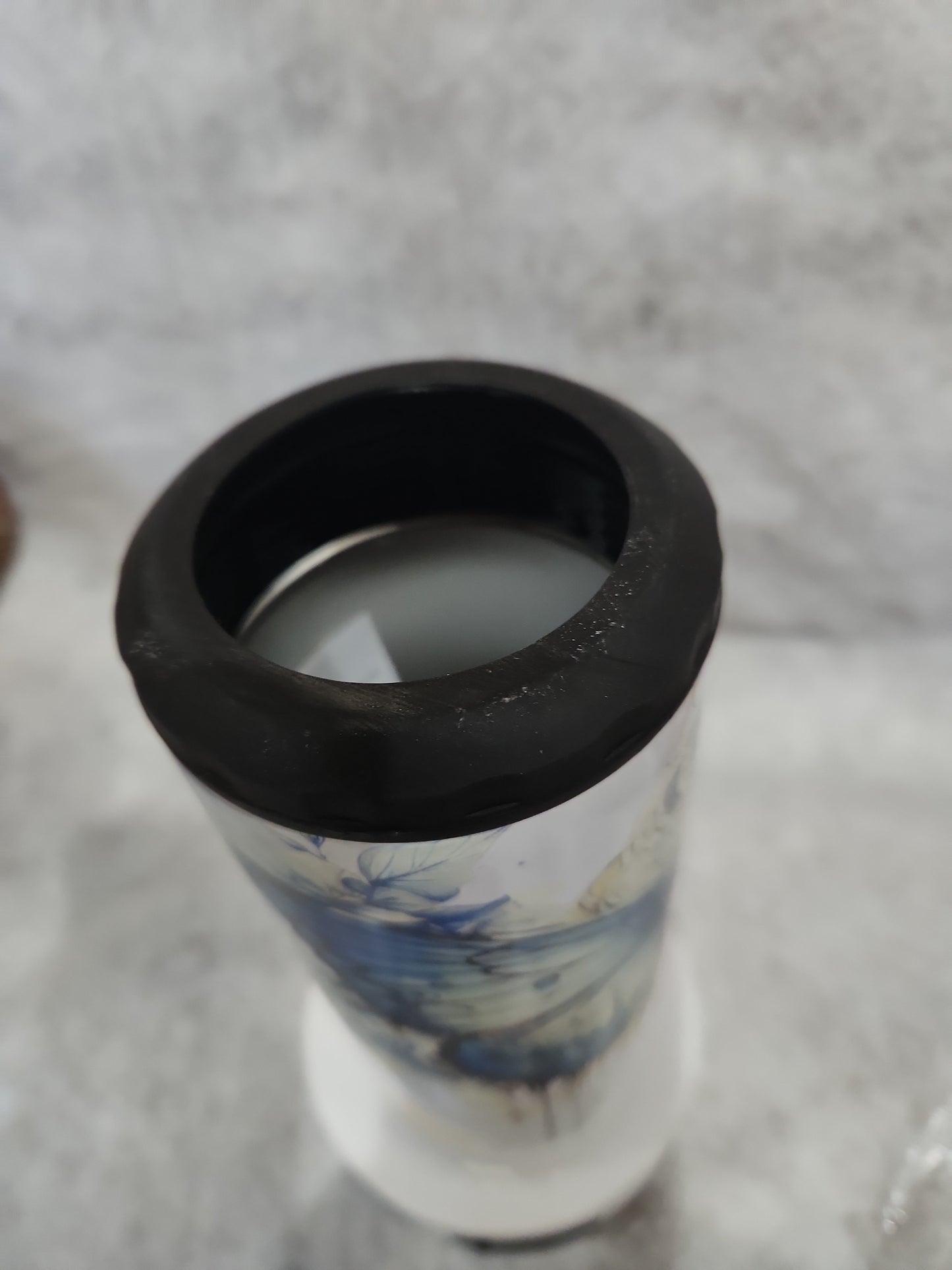 17 Oz Stainless Steel Insulated Tumbler with can cooler Top & Tumbler Top With White, Rechargeable, Removeable Speaker. Butterfly stb6