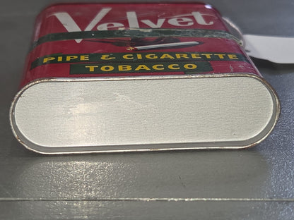 Vintage Tobacco Tin Velvet pipe and cigarette 1 5/8 oz Ligget & Myers AS IS Taped EMPTY tin714