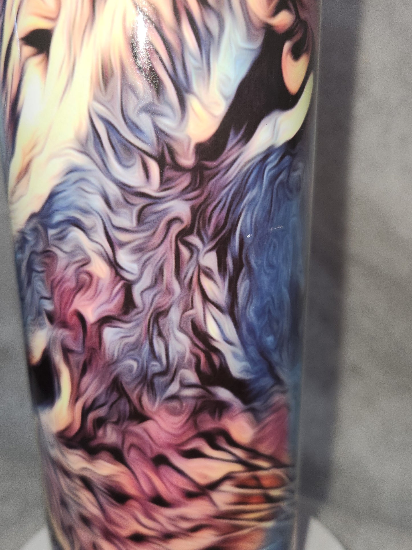 20 Oz Stainless Steel Insulated Tumbler With Two Tops Lion Face tl67