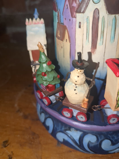 Jim Shore 4051543 Christmas Magic Is All Around Santa with Moveable Train with box 2015
