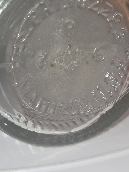 Vintage Empty Marrow's Mar-O-Oil Clear Glass Shampoo Bottle Chicago Ill No Cap vb44