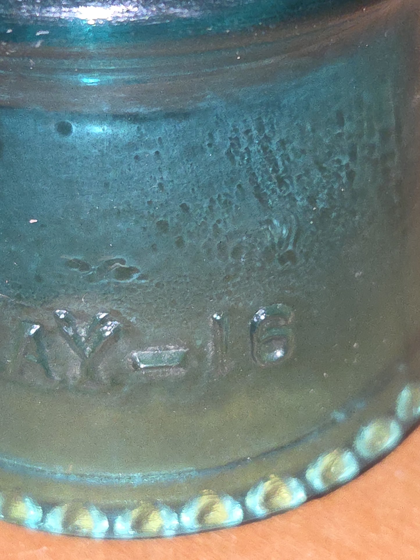 Vintage Insulator Hemingray #16 Teal Glass AS IS h616t