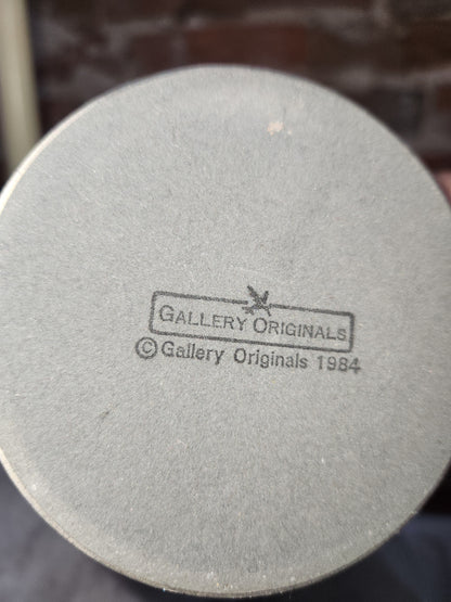 Vintage Gallery Originals Silver Candle Stick Holders with battery operated candles 1984 ss91