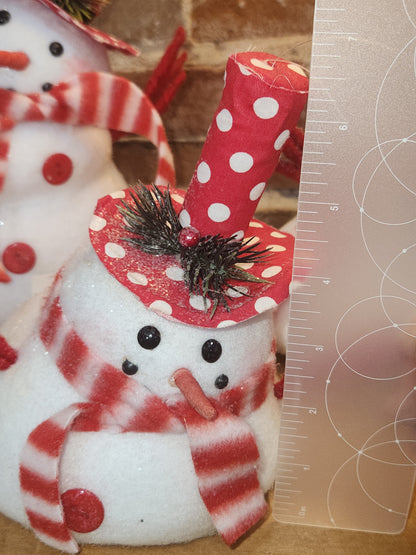 Snowmen Set of 3 in Stages of Melting sn7