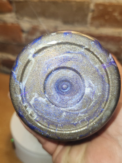 20 ounce stainless steel, Insulated, alcohol ink art Tumbler Purple, Grey, White AS IS CLEARANCE ai4