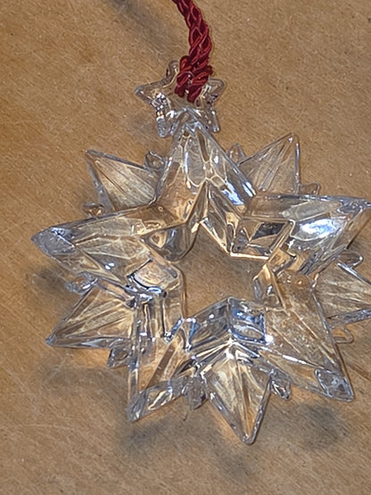 Vintage Waterford Marquis Crystal Annual Ornament 2004 Snowflake Star with Box