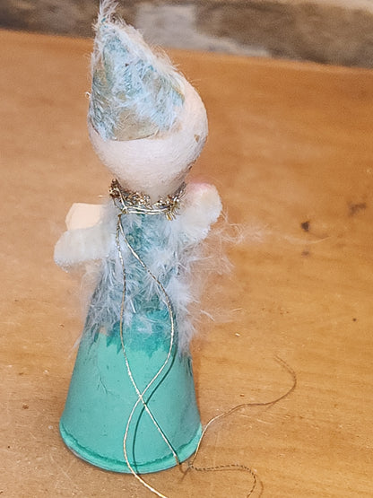 Vintage Commodore Japan Spun Cotton Lady Choir Christmas Ornament AS IS ca56