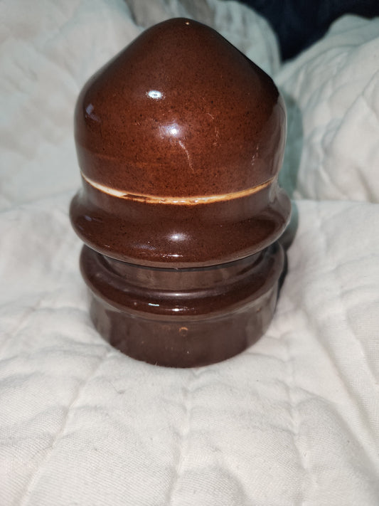 Vintage Insulator AL CO inc. Pat Pend Brown Porcelain alco1