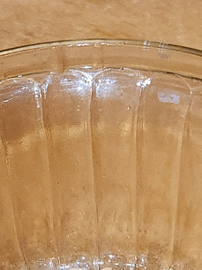 Vintage Kerr or Hazel Atlas Bee Crown Glass Jelly Jar Ribbed Edges NO LID