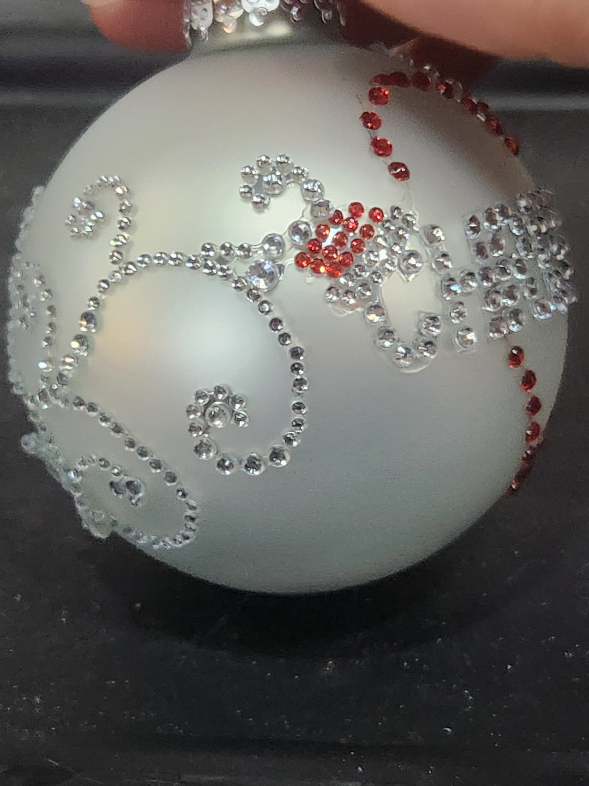 I love Christmas Bling by Krebs glass Chrristmas ornament