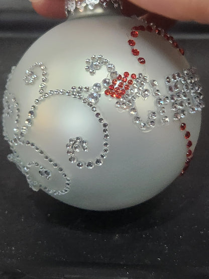 I love Christmas Bling by Krebs glass Chrristmas ornament