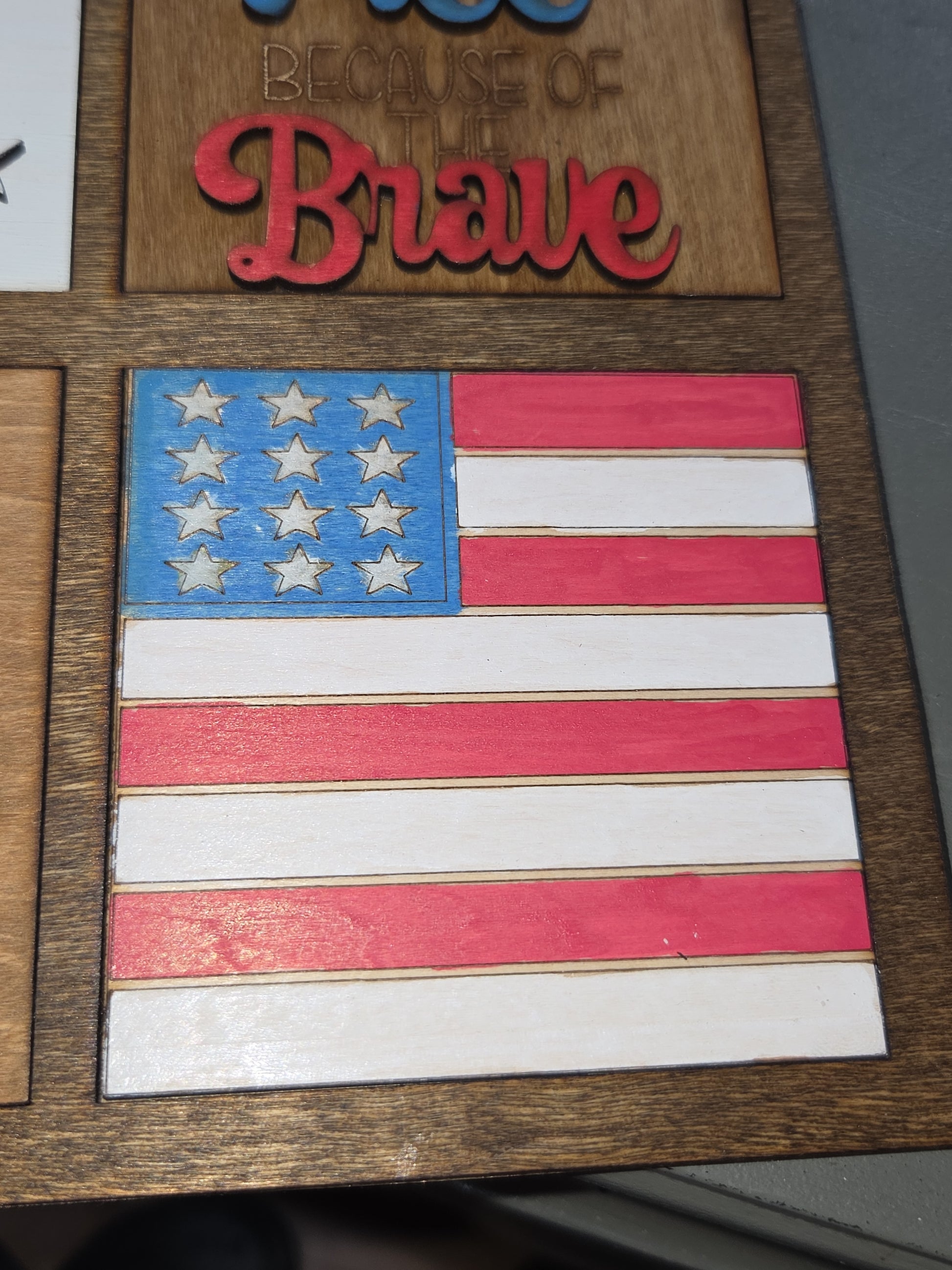 Patriotic Memorial Day Independence Day 4th of July Insert Kit for Interchangeable Frame Can Fit Arch, Rectangle, or Square Frame FRAMES SOLD SEPARATELY