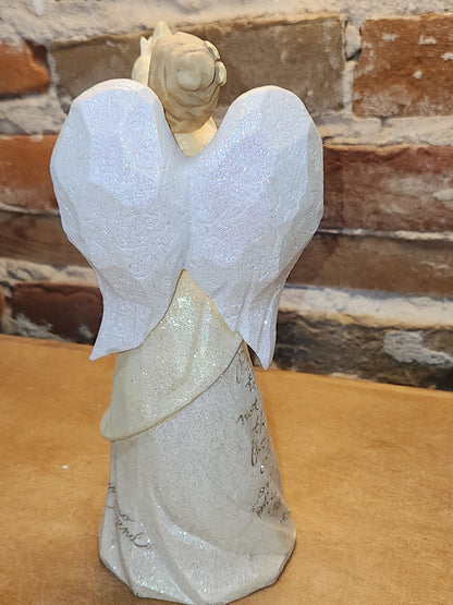 Vintage Enesco Foundations Angel Figurine with star Karen Hahn Eskimo Legends #109287 Memorial an89