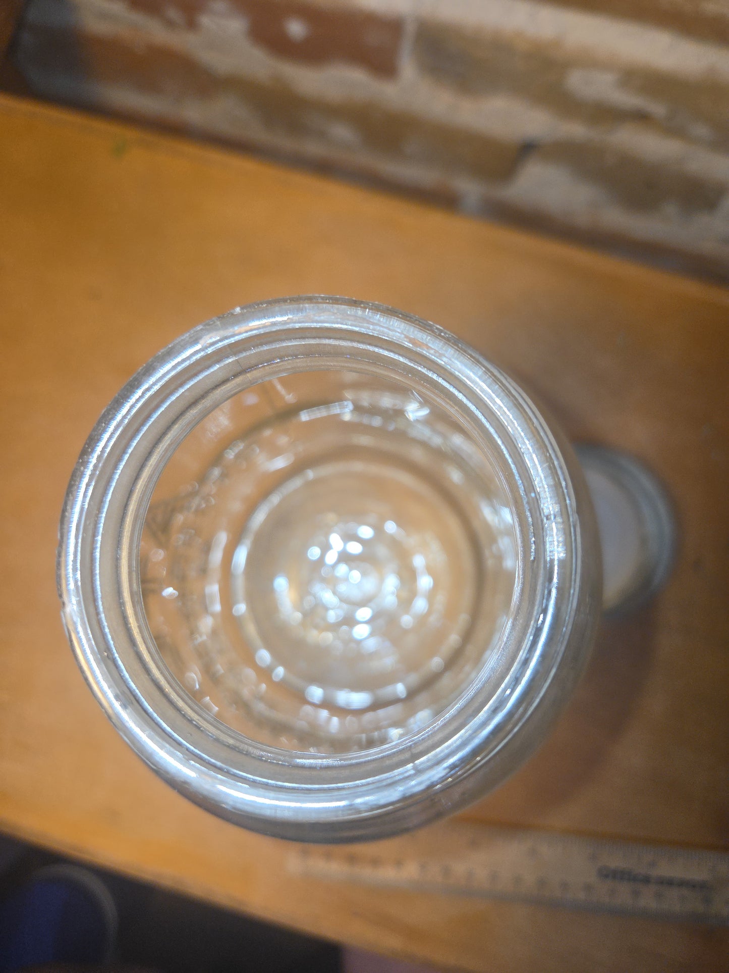 Vintage 1/2 Gallon Jar Atlas Strong Shoulder Mason Clear Glass with Atlas Zinc Lid jar54