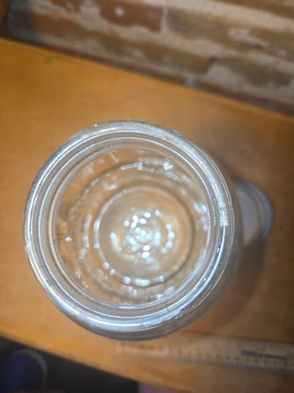 Vintage 1/2 Gallon Jar Atlas Strong Shoulder Mason Clear Glass with Atlas Zinc Lid jar54
