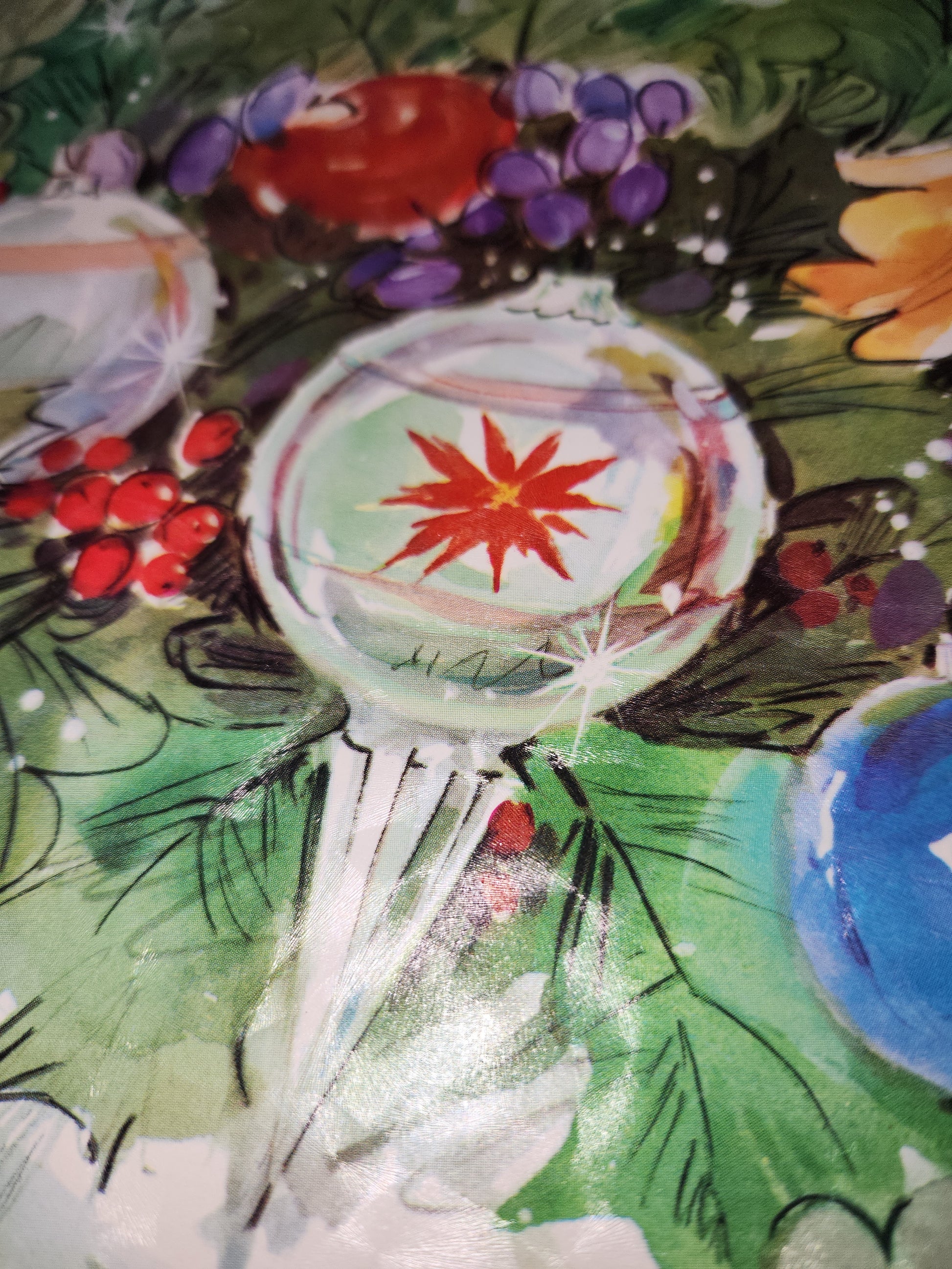 Vintage Christmas Place Mats Lot Of 6 Wipe Off and Re-Use 3 G. Galian Designs