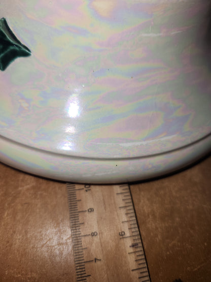 Vintage Ceramic Christmas Tree Base 1970s Iridescent Pearl NOTE: Base only