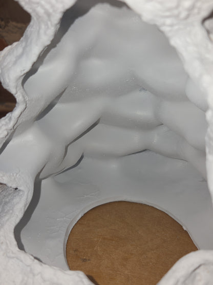 Vintage Rare Ceramic White Textured Christmas Tree 10 1/2"