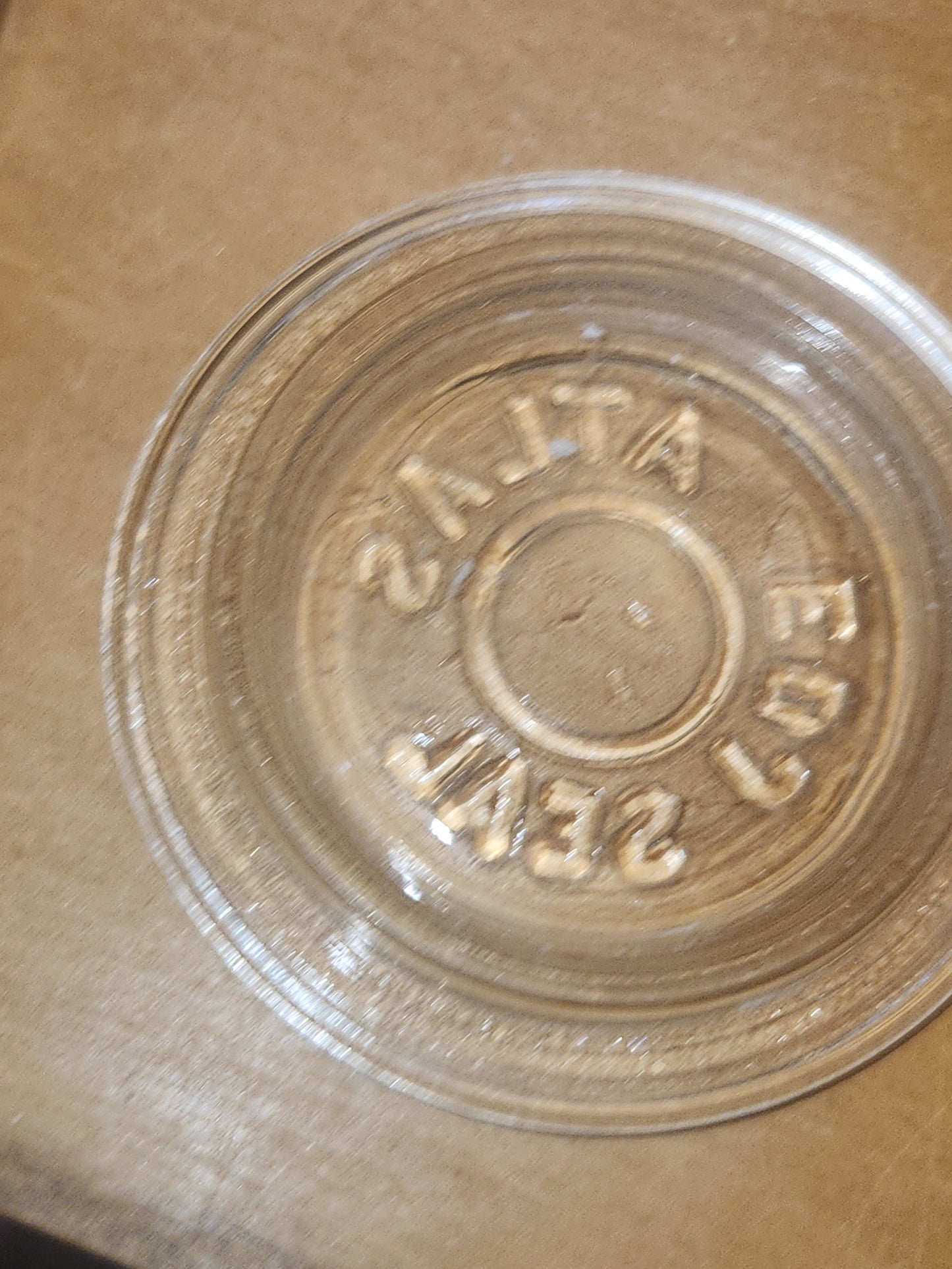 Vintage Atlas EDJ Glass Top Insert for Canning with Regular Size Metal Ring and Glass Jar Lot of 5 gl06