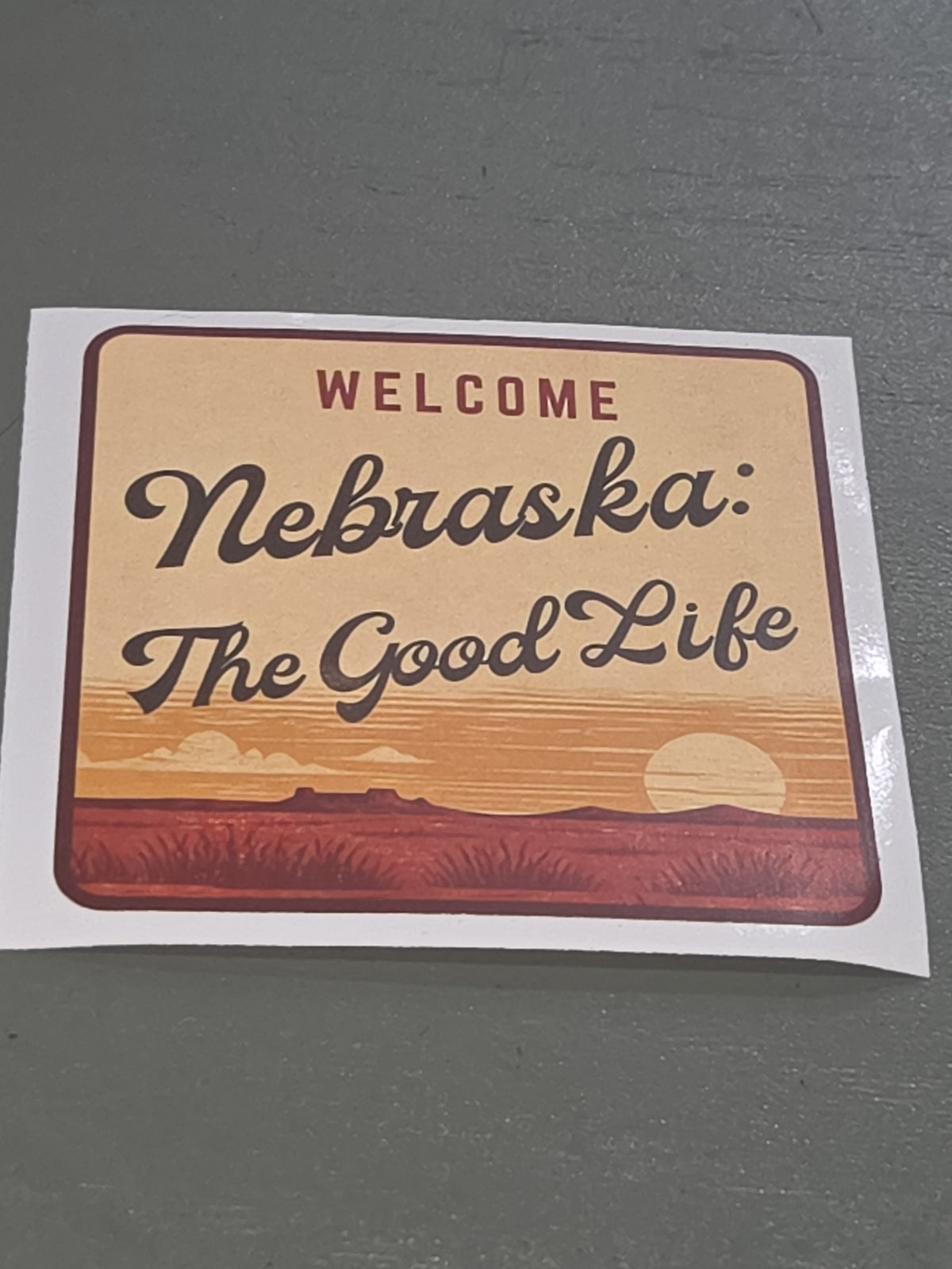Nebraska Stickers 3" Nebraska The Good Life