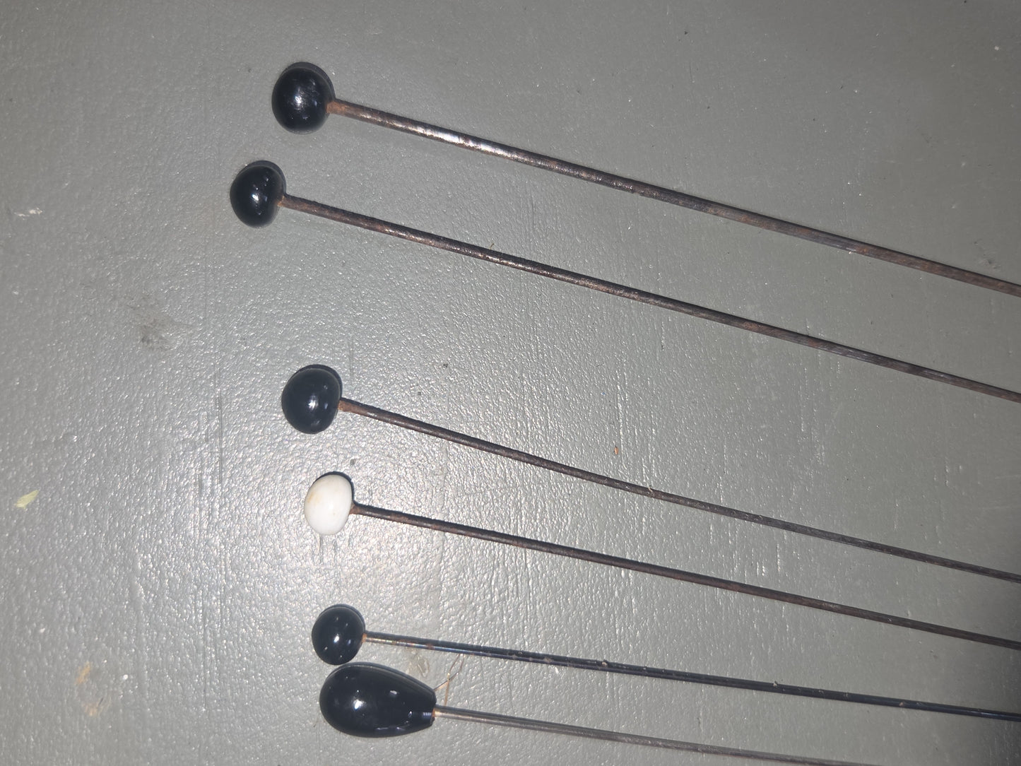 Vintage Hat Pins Black and White Set of 6 vhp1