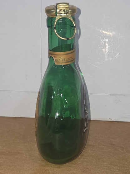 Vintage Mateus Rose Wine Bottle Green Metal Pull Cap AS IS Label Torn vb98