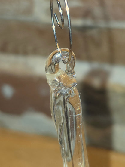Glass icicles made by Burglund Studios in North Platte, Nebraska