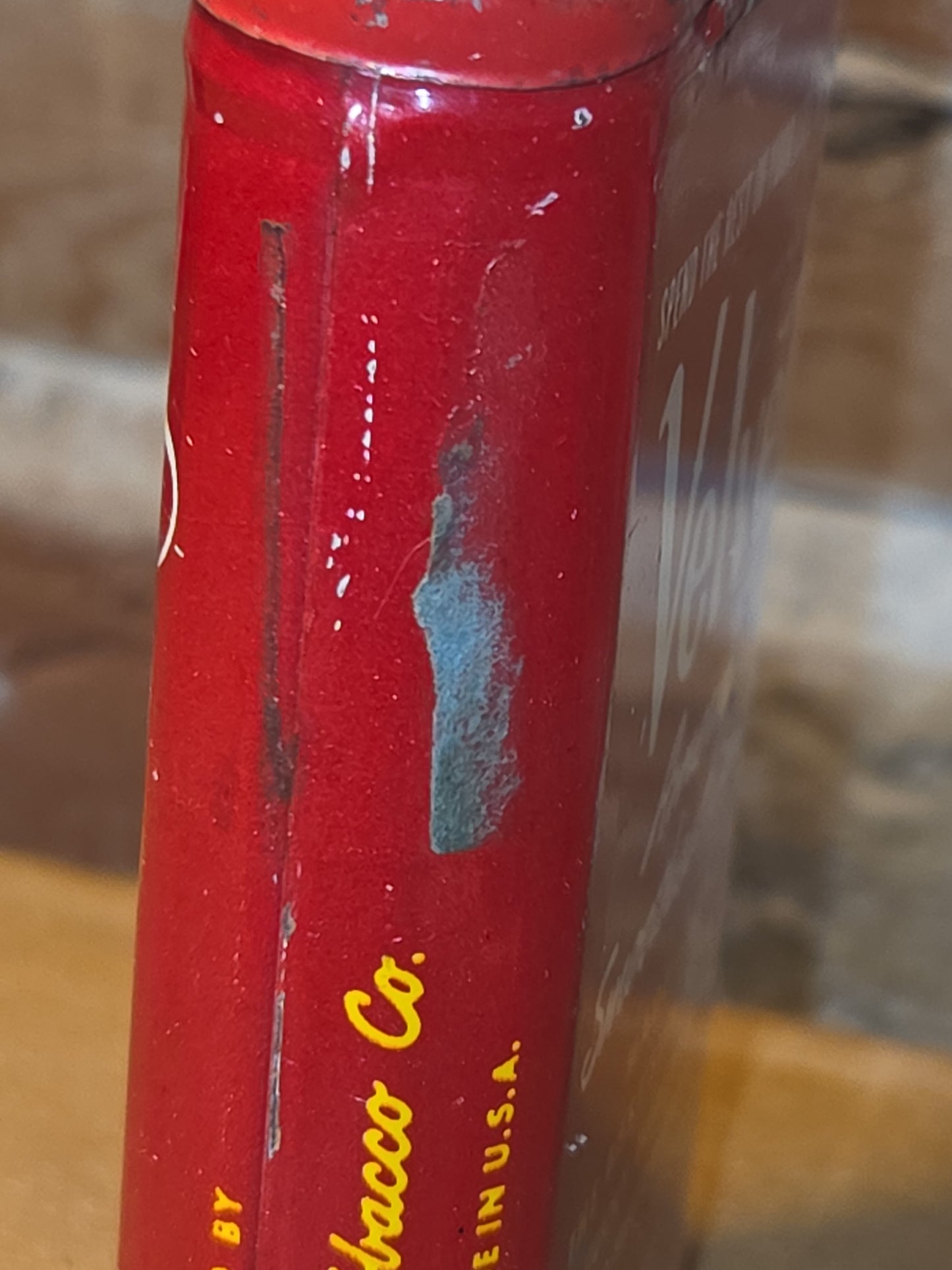 Vintage Tobacco Velvet Pipe & Cigarette 1 3/4 oz Liggett & Myers EMPTY tin713
