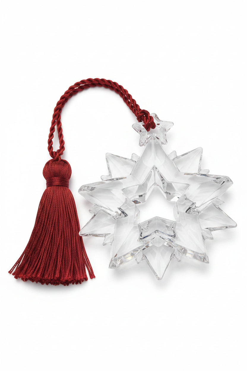Vintage Waterford Marquis Crystal Annual Ornament 2004 Snowflake Star with Box
