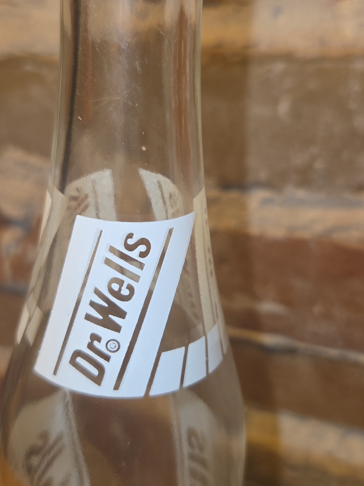 Vintage Soda Bottle Dr. Wells 10 oz Clear Glass vsb12