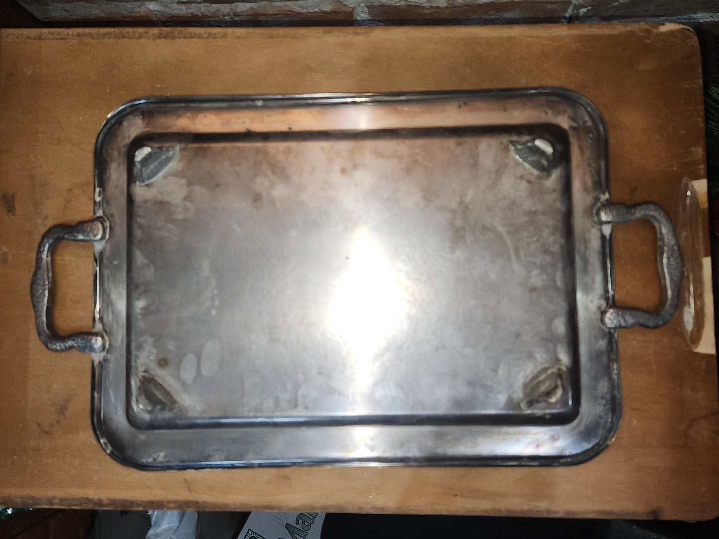 Vintage Serving Tray Leonard Silver Company Silverplated and Footed sp87