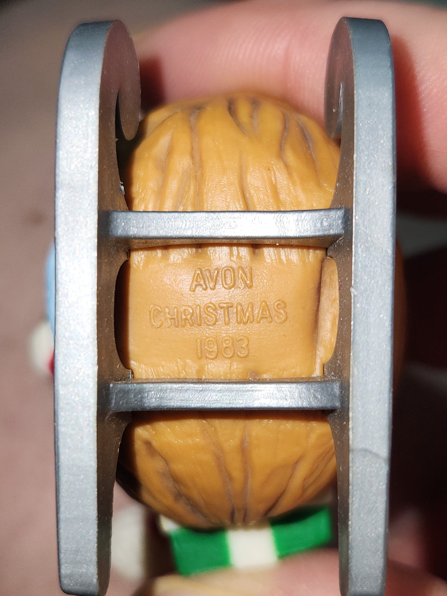 Vintage Avon Ornament Melvin P Merrymouse Christmas Sleigh 1983 NO BOX av78 CLEARANCE