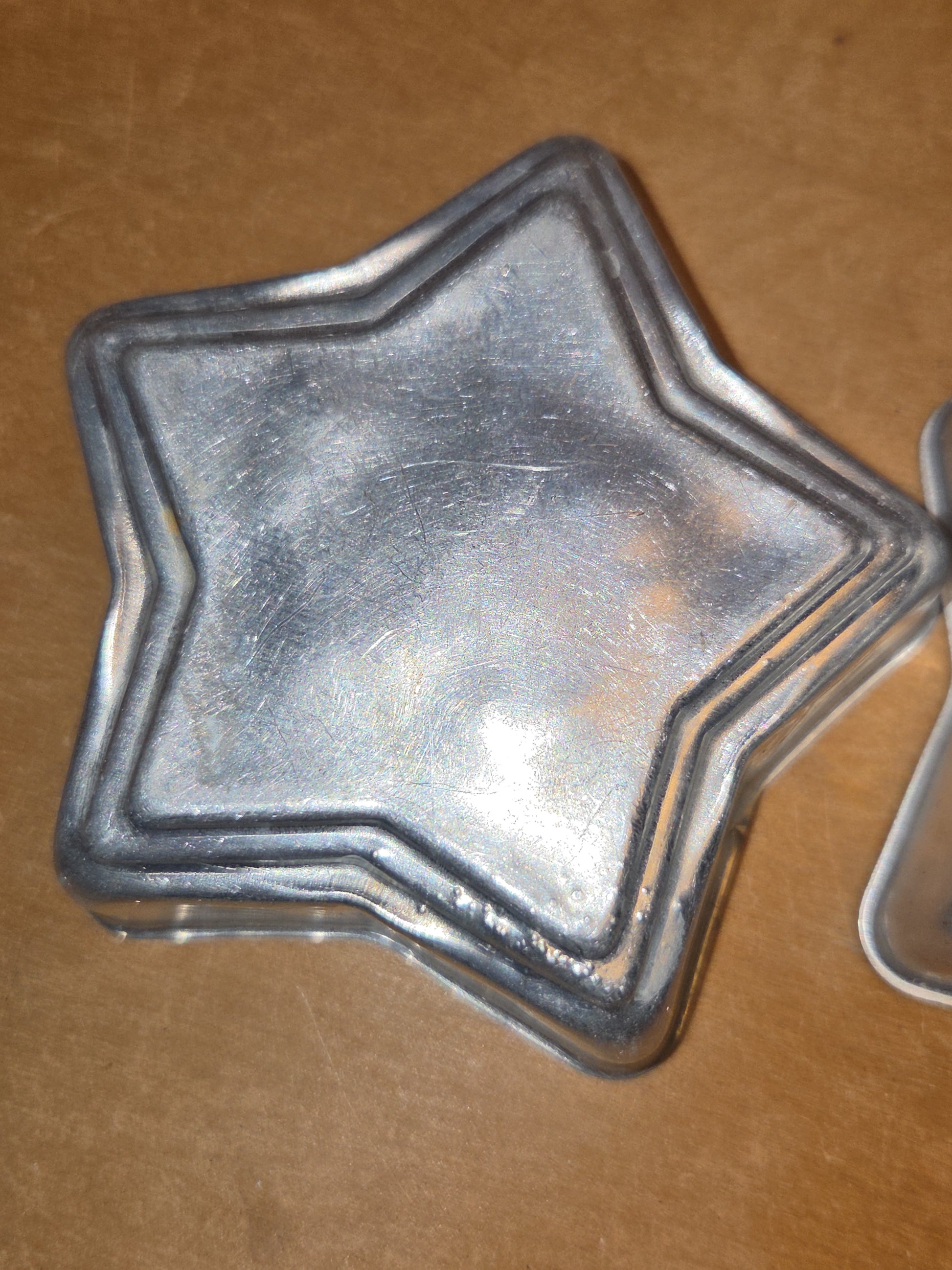 Vintage Star Aluminum Tins Molds Cake Tart Set of al51