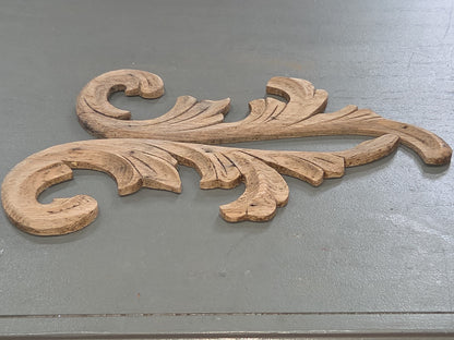 Antique Wooden Furniture Applique Set of 2 AS IS ws7