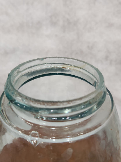Vintage Light Aqua Blue 1/2 Gallon Embossed Mason's Patent Nov. 30th 1858 jar54